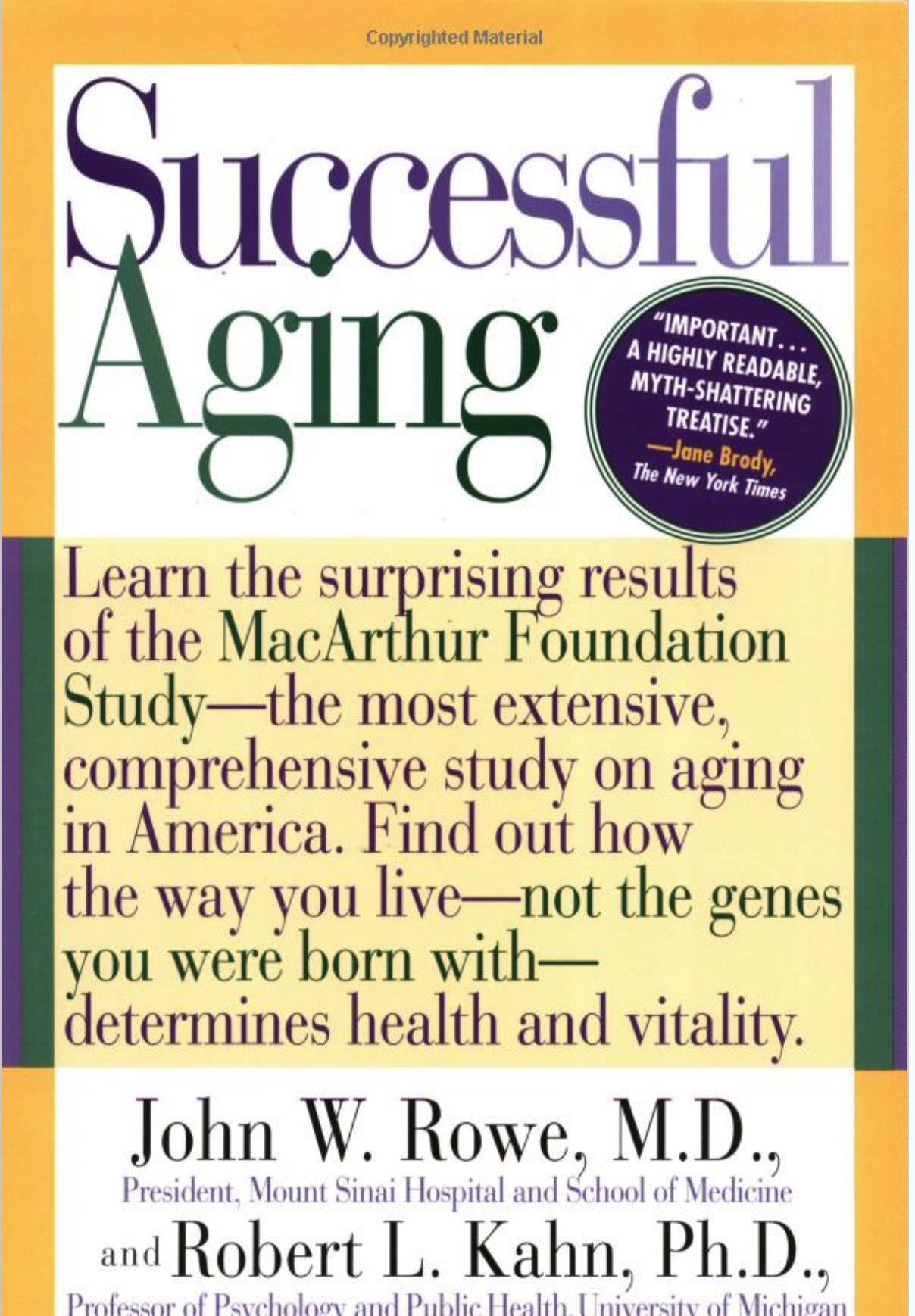 Successful Aging Book Link Amazon