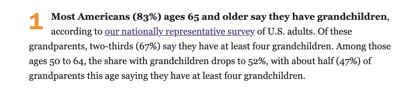 Pew Center Grandparent data